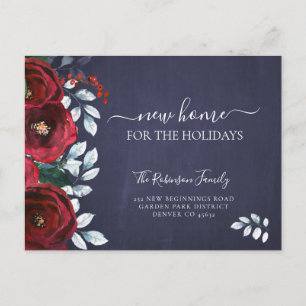 Carte Postale Faire-part Nouvelle maison pour déménagement vacances de Noël
