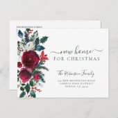 Carte Postale Faire-part Nouvelle maison pour déménagement vacances de Noël (Devant / Derrière)