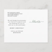 Carte Postale Faire-part Nouvelle maison pour déménagement vacances de Noël (Dos)