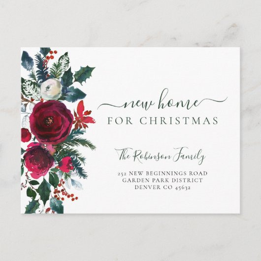 Carte Postale Faire-part Nouvelle maison pour déménagement vacances de Noël (Devant)