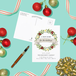 Carte Postale Faire-part Nouvelle Maison Pour Les Fêtes Annonce De Déména