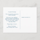 Carte Postale Faire-part Nouvelle Maison Pour les Fêtes de Noël Déménagemen (Dos)