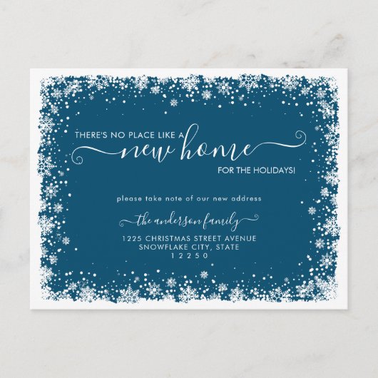 Carte Postale Faire-part Nouvelle Maison Pour les Fêtes de Noël Déménagemen (Devant)