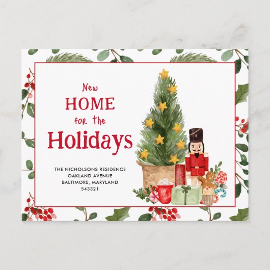 Carte Postale Faire-part Nouvelle maison pour les fêtes Nutcracker (Devant)