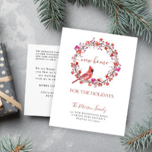 Carte Postale Faire-part Nouvelle maison pour les vacances Noël déménage