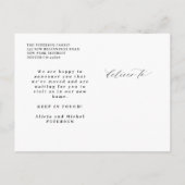 Carte Postale Faire-part Nouvelle maison simple changement d'adresse déména (Dos)