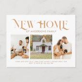 Carte Postale Faire-part Nouvelle Maison Simple Moderne 3 Photo Déménagemen (Devant)