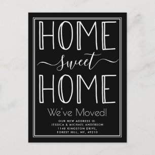 Carte Postale Faire-part Nouvelle maison tendance Sweet Home Typographie Mo