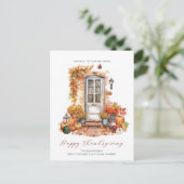 Carte Postale Faire-part Nouvelle maison Thanksgiving automne | Déplacement (Debout devant)