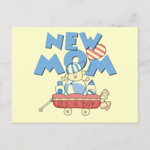 Carte Postale Faire-part Nouvelle Maman C'est un Garçon Tshirts et Cadeaux