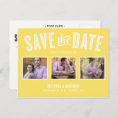 CARTE POSTALE FAIRE-PART NOUVELLE RÉTRO | ENREGISTRER LA DATE D'ANNONCE (Devant / Derrière)