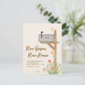 Carte Postale Faire-part Nouvelle saison Nouvelle maison Automne Moving Fai (Debout devant)