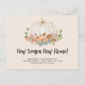 Carte Postale Faire-part Nouvelle Saison Nouvelle Maison Automne Pumpkin Dé (Devant)