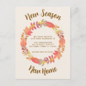 Carte Postale Faire-part Nouvelle Saison Nouvelle Maison Déménagement Autom (Devant)