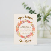 Carte Postale Faire-part Nouvelle Saison Nouvelle Maison Déménagement Autom (Debout devant)