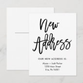 Carte Postale Faire-part Nouvelle typographie moderne simple de l'adresse | (Devant / Derrière)