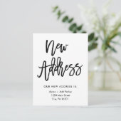 Carte Postale Faire-part Nouvelle typographie moderne simple de l'adresse | (Debout devant)