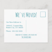 Carte Postale Faire-part Nouvelle Vague Maison Côtière Sur La Plage Aquarel (Dos)