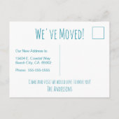 Carte Postale Faire-part Nouvelle Vague Maison Côtière Sur La Plage Aquarel (Dos)