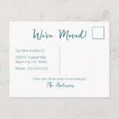 Carte Postale Faire-part Nouvelle Vague Maison Côtière Sur La Plage Aquarel (Dos)