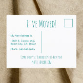 Carte Postale Faire-part Nouvelle Vague Maison Côtière Sur La Plage Aquarel