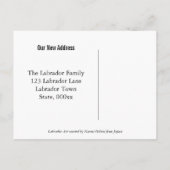 Carte Postale Faire-part Nouvelles adresses des Labrador d'été cool (Dos)