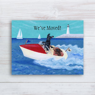 Carte Postale Faire-part Nouvelles adresses des Labrador d'été cool