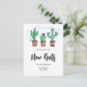 Carte Postale Faire-part Nouvelles Racines Cactus Moving (Debout devant)