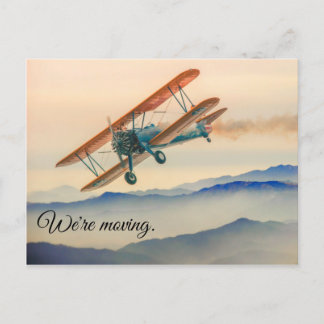 Carte Postale Faire-part Nuage vintage de vol d'avion de Chambre mobile