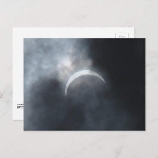 Carte Postale Faire-part Nuages de tempête d'éclipse effrayante 2017 (Devant / Derrière)