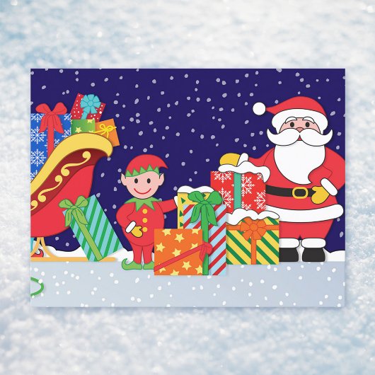 Carte Postale Faire-part Nuit avant Noël