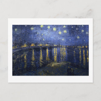 Carte Postale Faire-part Nuit étoilée de Van Gogh | au-dessus du Rhône |