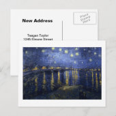 Carte Postale Faire-part Nuit étoilée de Van Gogh | au-dessus du Rhône | (Devant / Derrière)