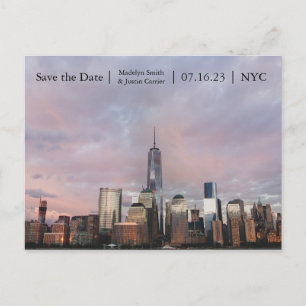 Carte Postale Faire-part NYC Freedom Tower Photo - Enregistrer la date Cart