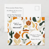 Carte Postale Faire-part Occidental, désert, bohème cowboy, changement d'ad (Devant / Derrière)