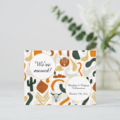 Carte Postale Faire-part Occidental, désert, bohème cowboy, changement d'ad (Debout devant)