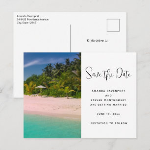 Carte Postale Faire-part Océan aigue-marine Plage tropicale Paysage