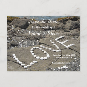 Carte Postale Faire-part Ocean Beach Scene Enregistrer la date