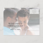 Carte Postale Faire-part Ocean Love Beach Starfish Photo Enregistrer La Dat (Dos)