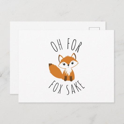 Carte Postale Faire-part Oh pour Fox Sake (Devant / Derrière)