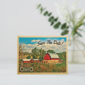 Carte Postale Faire-part Ohio Sauver La Ferme Date Grange Rustique (Debout devant)