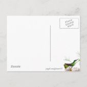 Carte Postale Faire-part Oiseaux de colibri Fleurs sauvages Sauvez la date (Dos)