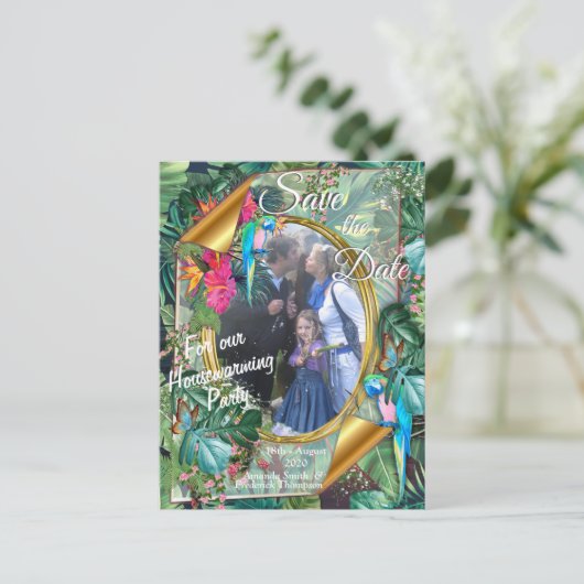 Carte Postale Faire-part Oiseaux tropicaux de Paradis (Debout devant)