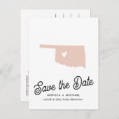 Carte Postale Faire-part OKLAHOMA State Destination Mariage N'IMPORTE QUELL (Devant / Derrière)