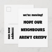 Carte Postale Faire-part On déménage! | Voisins Flippants  - Citation Drôle (Devant / Derrière)