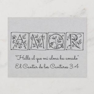 Carte Postale Faire-part One Soul Loves~Save Date~Espagnol