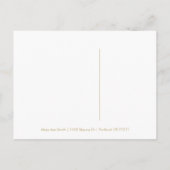 Carte Postale Faire-part Or 21e Anniversaire Enregistrer La Date Confettis (Dos)