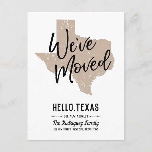 Carte Postale Faire-part Or bouché - Texas (Devant)