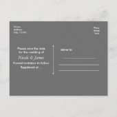 Carte Postale Faire-part Or SAVE THE DATE Photo de mariage rustique en Auto (Dos)