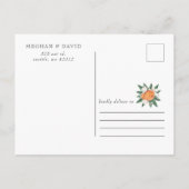 Carte Postale Faire-part Orange Blossoms Citrus Botanical Save the Date (Dos)